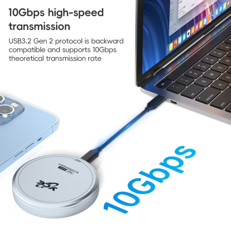YCE-V195F USB-C / Type-C to M.2 NVMe Magnetic Hard Drive Enclosure, YCE-V195F