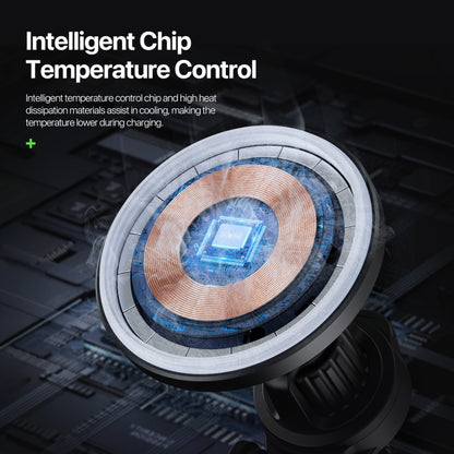 V5 15W Qi2 Air Outlet Car Transparent Magnetic Wireless Charging Holder