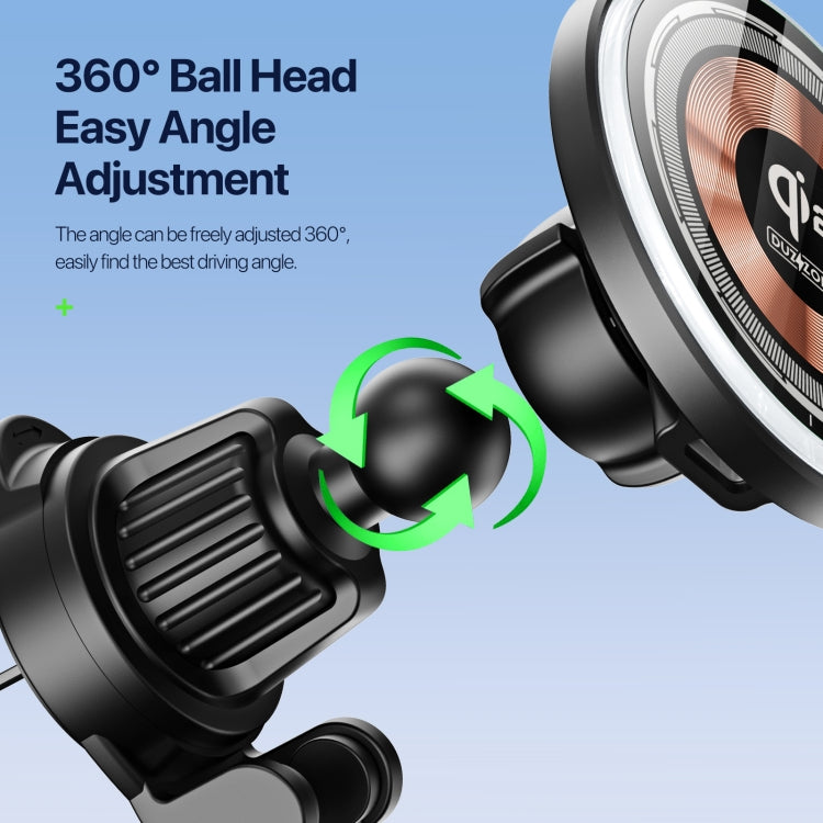 V5 15W Qi2 Air Outlet Car Transparent Magnetic Wireless Charging Holder