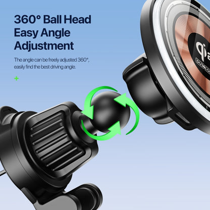 V5 15W Qi2 Air Outlet Car Transparent Magnetic Wireless Charging Holder