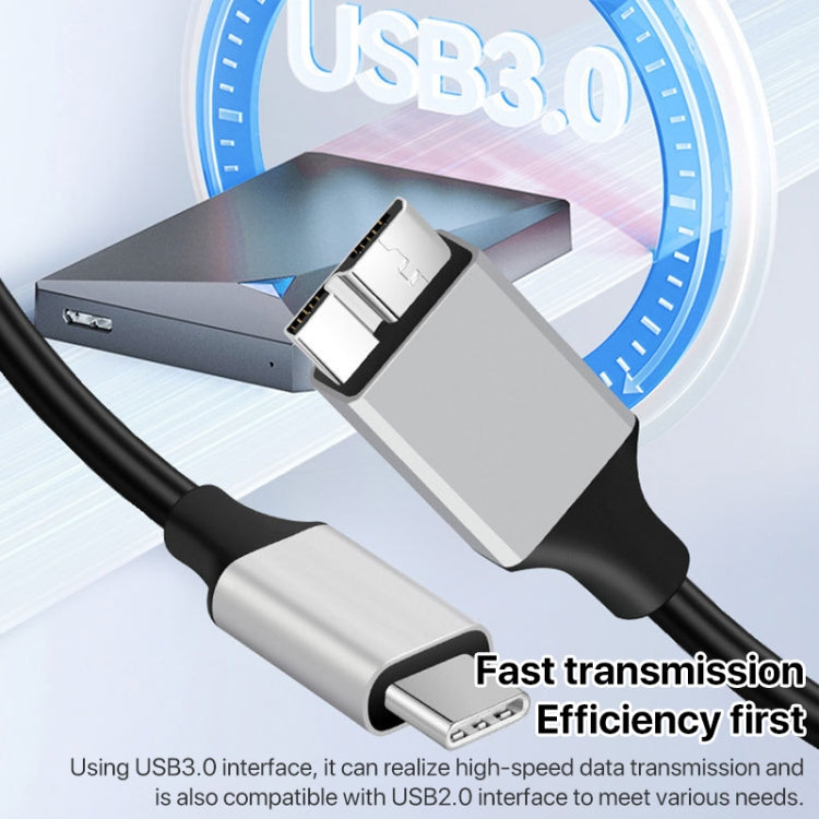 USB-C / Type-C 3.0 to Micro B Mobile Hard Disk Adapter Cable, 0.3m, 1m