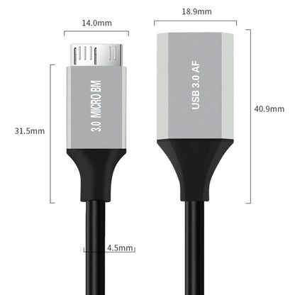 USB 3.0 A Female to Micro B Mobile Hard Disk Adapter Cable, 0.2m, 0.5m