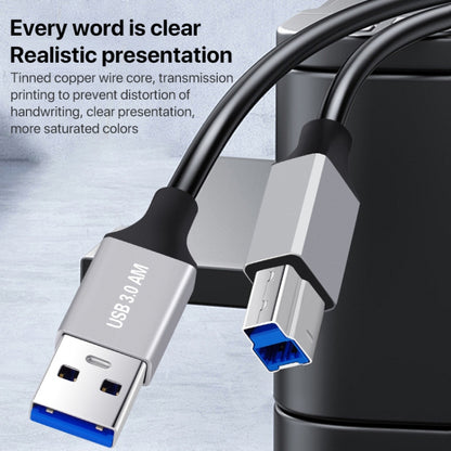 USB 3.0 A Male to USB-B Square Interface Printer Data Transmission Adapter Cable, 0.3m, 1m, 2m