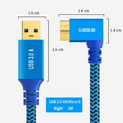 USB 3.0 A to Micro B 3.0 Male Mobile Hard Drive Data Connection Cable, 1m