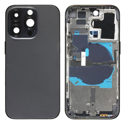 For iPhone 14 Pro Battery Back Cover with Power + Volume Flex Cable + Wireless Charging Module, China Version, CE EU Version, US Version