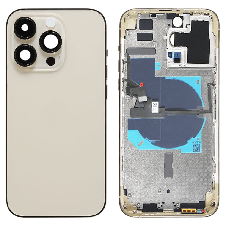For iPhone 14 Pro Max Battery Back Cover with Power + Volume Flex Cable + Wireless Charging Module, China Version, CE EU Version, US Version