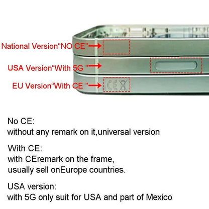 For iPhone 14 Pro Max Battery Back Cover with Side Keys & Card Tray, US Version, China Version, CE EU Version