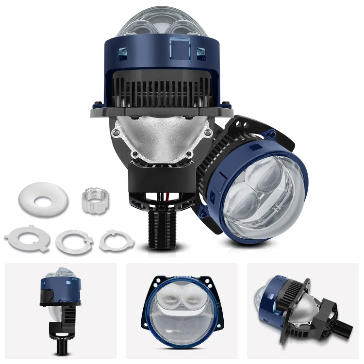 T05 Pair 3 inch Car Bifocal Direct Light Source LED Lens Headlight, Left-hand Drive, T05