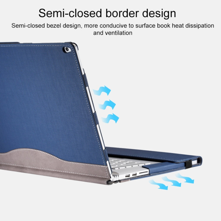 PU Leather Laptop Protective Case with Screen Stand, For Microsoft Surface Book 3 / 2 / 1 13.5 inch, For Microsoft Surface Book 3 / 2 15 inch