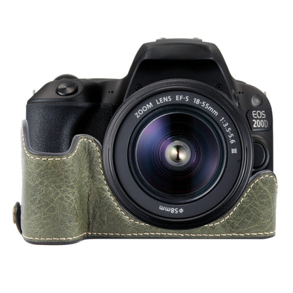 Buffalo Texture PU Leather Camera Half Case Base, For Canon EOS 200D II / 200D