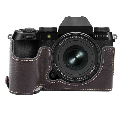 Buffalo Texture PU Leather Camera Half Case Base, For FUJIFILM X-S20, For FUJIFILM X-T1
