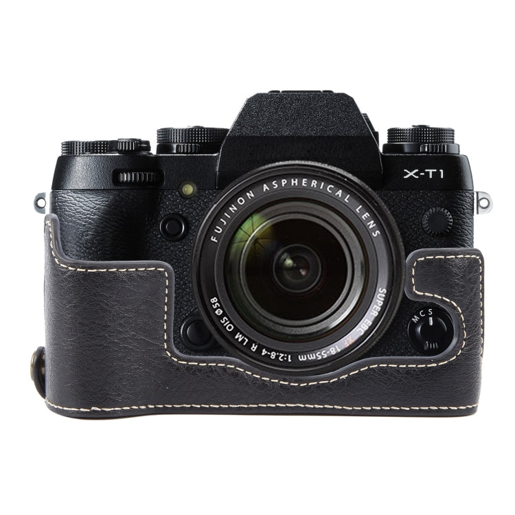 Buffalo Texture PU Leather Camera Half Case Base, For FUJIFILM X-S20, For FUJIFILM X-T1