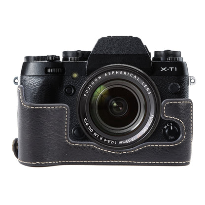 Buffalo Texture PU Leather Camera Half Case Base, For FUJIFILM X-S20, For FUJIFILM X-T1