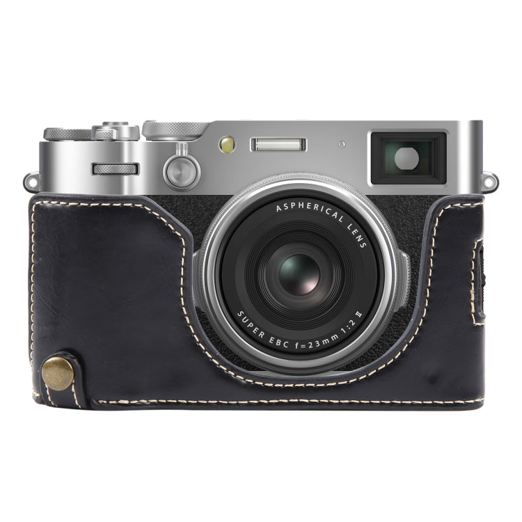 Glossy PU Leather Camera Half Case Base, For FUJIFILM X100VI, For FUJIFILM X-T5