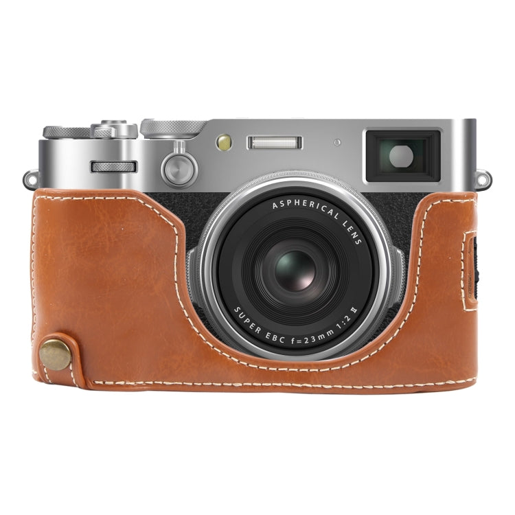 Glossy PU Leather Camera Half Case Base, For FUJIFILM X100VI, For FUJIFILM X-T5