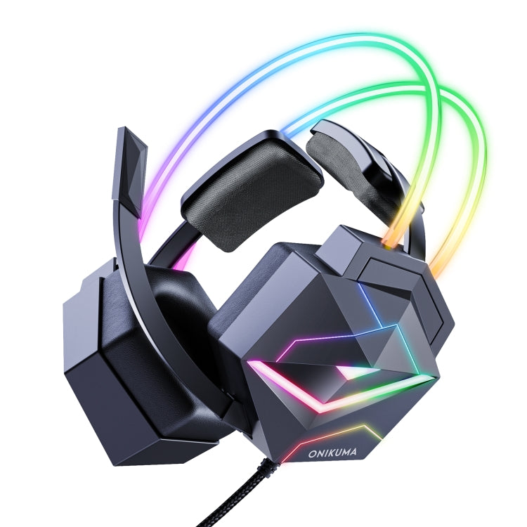 ONIKUMA X20 RGB Colorful Head-mounted Wired Gaming Earphone, Length: 1.8m, X20