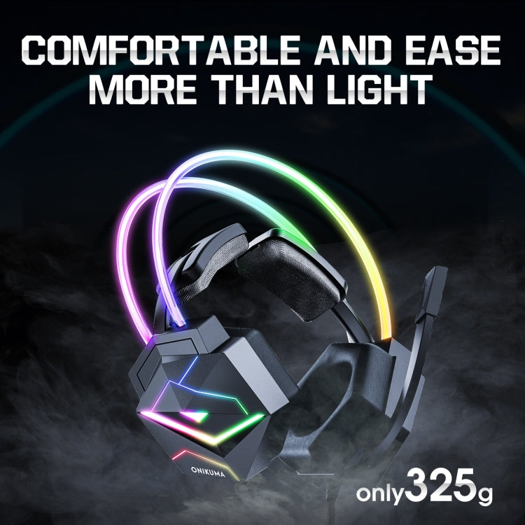 ONIKUMA X20 RGB Colorful Head-mounted Wired Gaming Earphone, Length: 1.8m, X20