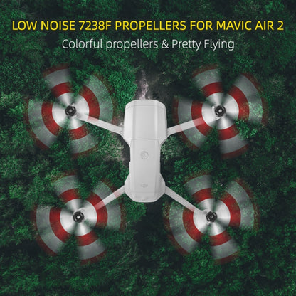 2 Pairs Sunnylife 7238F-3C For DJI Mavic Air 2 Double-sided Two-color Low Noise Quick-release Propellers