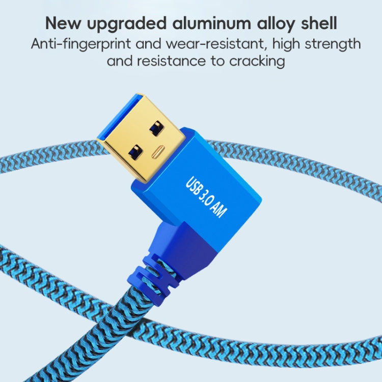 USB 3.0 Female To USB 3.0 Male Side Elbow Extension Cable for USB Disk Mouse / Keyboard / Printer, 1m