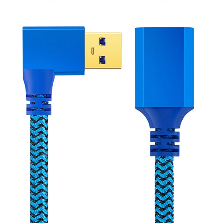 USB 3.0 Female To USB 3.0 Male Side Elbow Extension Cable for USB Disk Mouse / Keyboard / Printer, 1m