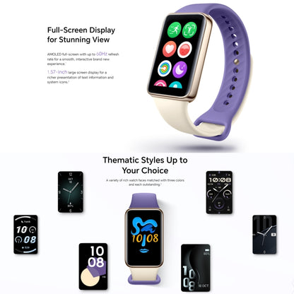Honor Band 9, 1.57 inch AMOLED Screen, Support Heart Rate / Blood Oxygen / Sleep Monitoring, NFC Version, Honor Band 9 NFC