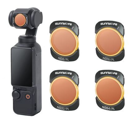 For DJI Osmo Pocket 3 Sunnylife Camera Lens Magnetic Metal Filter, No Impact On Gimbal Reset, MCUV, ND8, ND16, ND32, ND64, CPL, ND8PL, ND16PL, ND32PL, ND64PL, 3 in 1 CPL ND8 ND16, 4 in 1 ND8-64, 4 in 1 ND8-64PL, 4 in 1 UV CPL ND32 ND64...