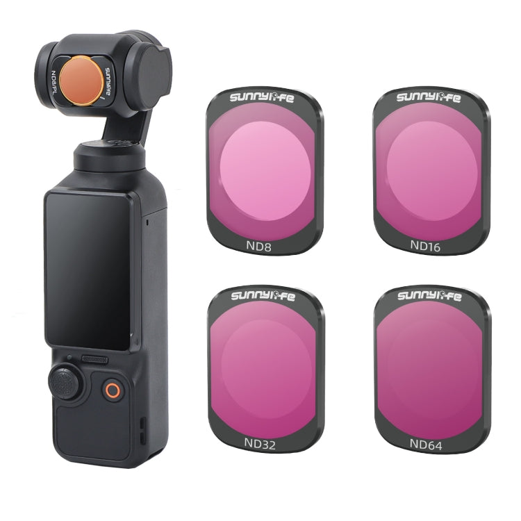 For DJI Osmo Pocket 3 Sunnylife Camera Lens Magnetic Metal Filter, No Impact On Gimbal Reset, MCUV, ND8, ND16, ND32, ND64, CPL, ND8PL, ND16PL, ND32PL, ND64PL, 3 in 1 CPL ND8 ND16, 4 in 1 ND8-64, 4 in 1 ND8-64PL, 4 in 1 UV CPL ND32 ND64...
