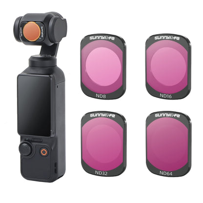 For DJI Osmo Pocket 3 Sunnylife Camera Lens Magnetic Metal Filter, No Impact On Gimbal Reset, MCUV, ND8, ND16, ND32, ND64, CPL, ND8PL, ND16PL, ND32PL, ND64PL, 3 in 1 CPL ND8 ND16, 4 in 1 ND8-64, 4 in 1 ND8-64PL, 4 in 1 UV CPL ND32 ND64...