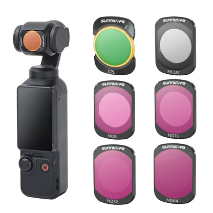 For DJI Osmo Pocket 3 Sunnylife Camera Lens Magnetic Metal Filter, No Impact On Gimbal Reset, MCUV, ND8, ND16, ND32, ND64, CPL, ND8PL, ND16PL, ND32PL, ND64PL, 3 in 1 CPL ND8 ND16, 4 in 1 ND8-64, 4 in 1 ND8-64PL, 4 in 1 UV CPL ND32 ND64...