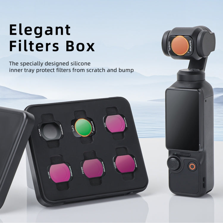 For DJI Osmo Pocket 3 Sunnylife Camera Lens Magnetic Metal Filter, No Impact On Gimbal Reset, MCUV, ND8, ND16, ND32, ND64, CPL, ND8PL, ND16PL, ND32PL, ND64PL, 3 in 1 CPL ND8 ND16, 4 in 1 ND8-64, 4 in 1 ND8-64PL, 4 in 1 UV CPL ND32 ND64...