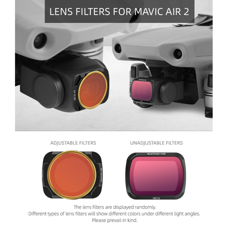 Sunnylife AIR2-FI9282 For DJI Mavic Air 2 ND16-PL Coating Film Lens Filter, ND16-PL
