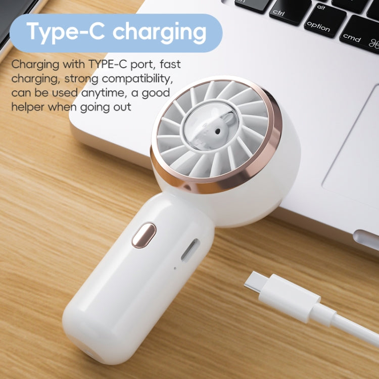 Mini Turbine Handheld Cute Rabbit Electric Fan