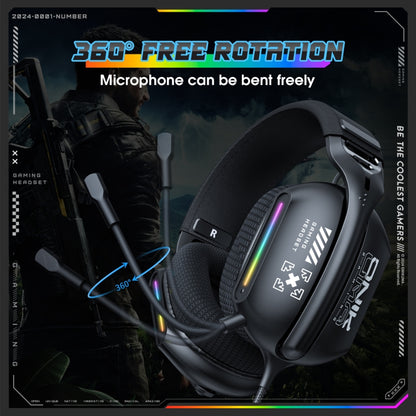 ONIKUMA X12 USB /  3.5mm Wired RGB Light Gaming Headset with Mic, Cable length: 2.2m, X12