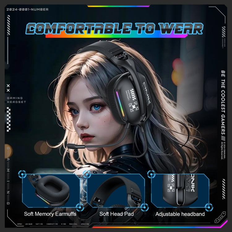 ONIKUMA X12 USB /  3.5mm Wired RGB Light Gaming Headset with Mic, Cable length: 2.2m, X12