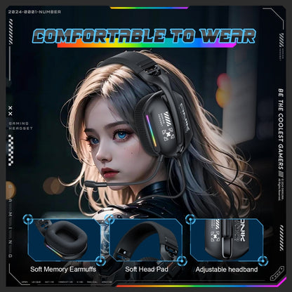 ONIKUMA X12 USB /  3.5mm Wired RGB Light Gaming Headset with Mic, Cable length: 2.2m, X12