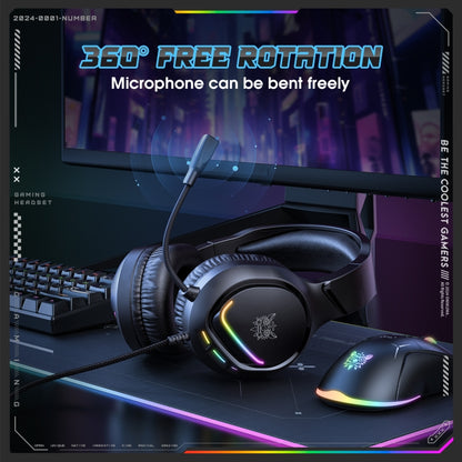ONIKUMA X31 USB /  3.5mm Wired RGB Light Gaming Headset with Mic, Cable length: 2.2m, X31