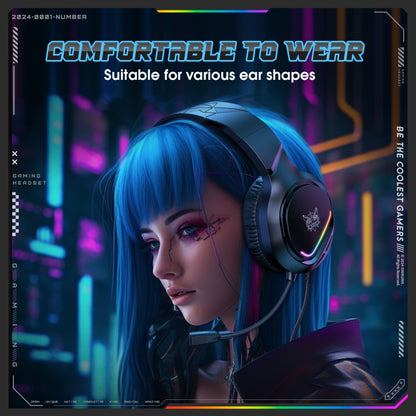 ONIKUMA X31 USB /  3.5mm Wired RGB Light Gaming Headset with Mic, Cable length: 2.2m, X31