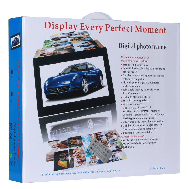23.6 inch LED Screen Digital Photo Frame, US Plug, EU Plug