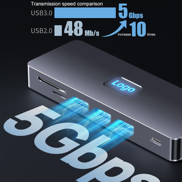 BYL-2411 11 in 1 Type-C HUB Docking Station with 3 x USB3.0, PD100W,  SD/TF, RJ45, Type-C, VGA, HDTV, 3.5mm Jack, BYL-2411