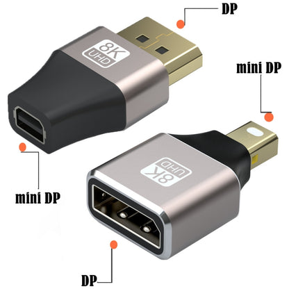 8K 60Hz Male Mini Displayport to Female Displayport Adapter DP Converter, Male Mini Displayport to Female Displayport