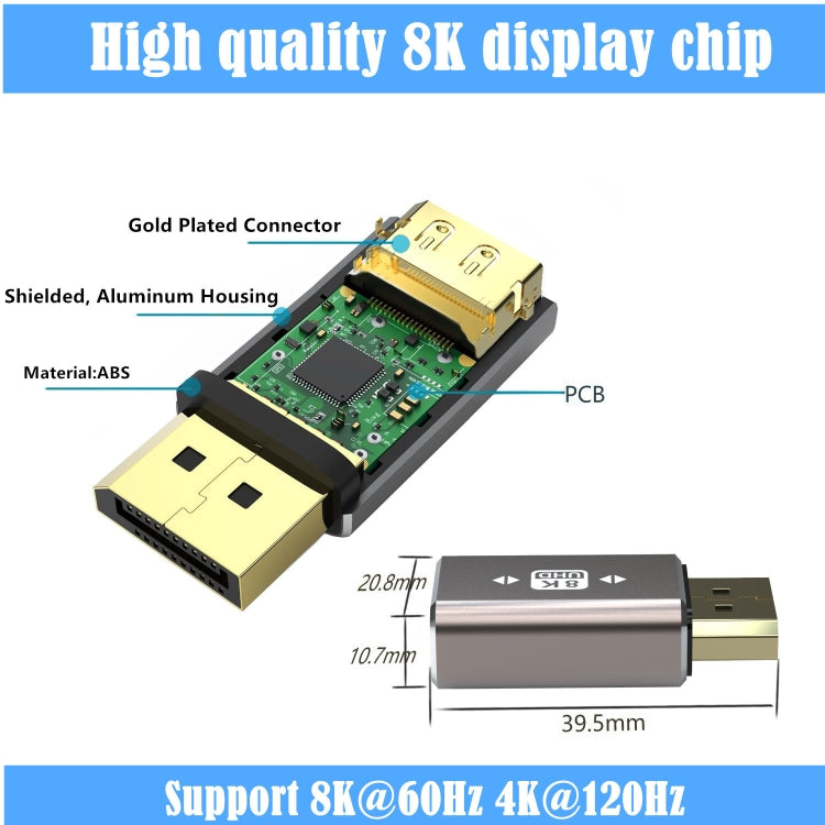 8K Ultra DP Male to Female Adapter