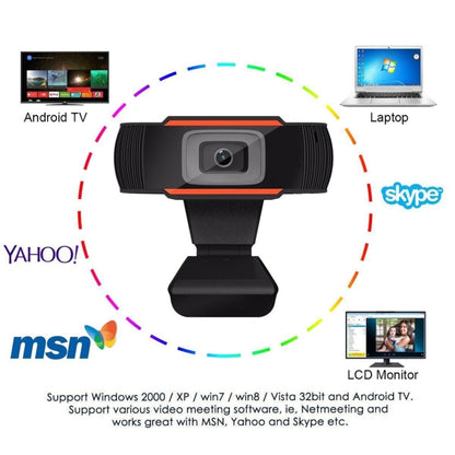 HD Computer Camera Integrated Microphone USB Web Cam, 1080P 30fps, 1080P 25fps