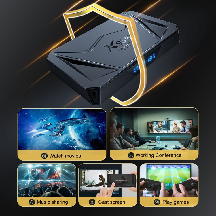 X96Q Pro+ Cortex-A55 Android 14 Octa-core CPU 4K HD Internet Set-top Box, 2GB+16GB, 4GB+32GB, 4GB+64GB