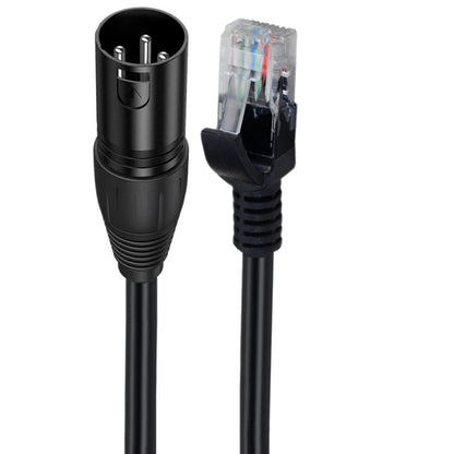 Network Extension Cable for DMX-CON Controller Series, Length: 30cm, XLR 3 Pin Male to RJ45 Male, XLR 3 Pin Female to RJ45 Male