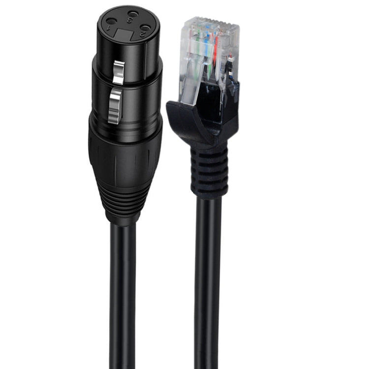Network Extension Cable for DMX-CON Controller Series, Length: 30cm, XLR 3 Pin Male to RJ45 Male, XLR 3 Pin Female to RJ45 Male