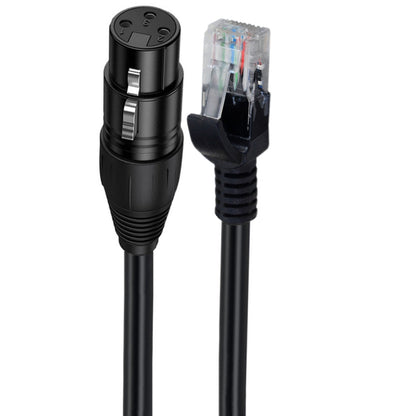 Network Extension Cable for DMX-CON Controller Series, Length: 30cm, XLR 3 Pin Male to RJ45 Male, XLR 3 Pin Female to RJ45 Male
