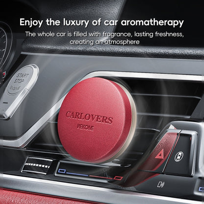 WEKOME WT-CA07 K-Captain Genuine Leather Solid Car Aroma Diffuser, WT-CA07 (Black), WT-CA07 (Red)