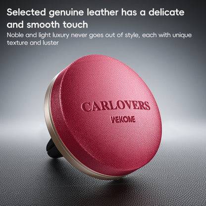 WEKOME WT-CA07 K-Captain Genuine Leather Solid Car Aroma Diffuser, WT-CA07 (Black), WT-CA07 (Red)