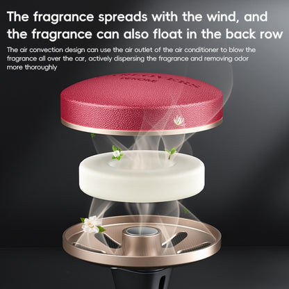 WEKOME WT-CA07 K-Captain Genuine Leather Solid Car Aroma Diffuser, WT-CA07 (Black), WT-CA07 (Red)