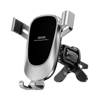 WEKOME WA-S58 K-Captain Metal Car Air Outlet Gravity Holder, WA-S58 (Silver), WA-S58 (Black)
